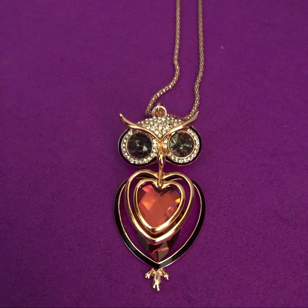 Handmade Golden Owl Necklace